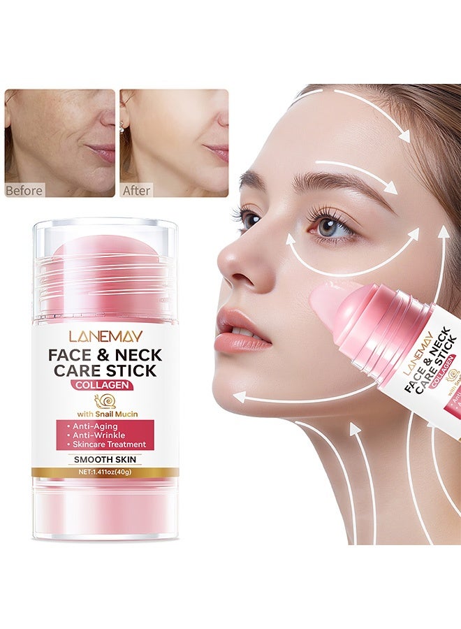 LANEMAY Collagen Neck and Face Care Stick - Contains Snail Mucus - Facial and Neck Care Cream 40g - Image 1